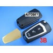 KIA new Carens modified remote key shell 3 button (with battery metal )