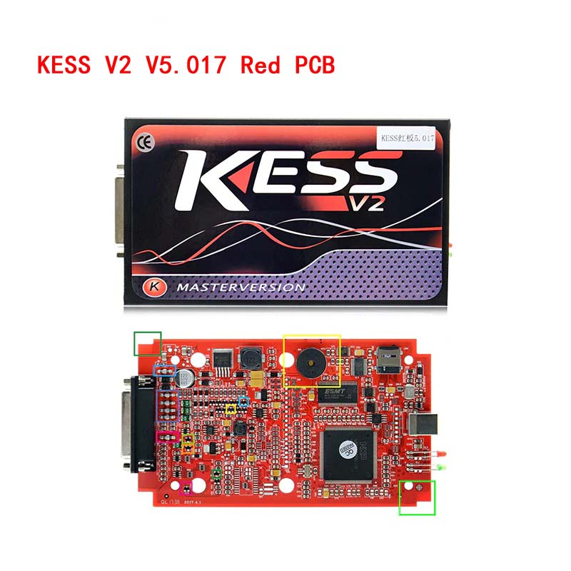 Best quality KESS V2 V5.017 Red PCB Firmware EU Version V2.8 ECU Tuning Kit