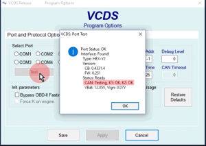 vcds interface not found