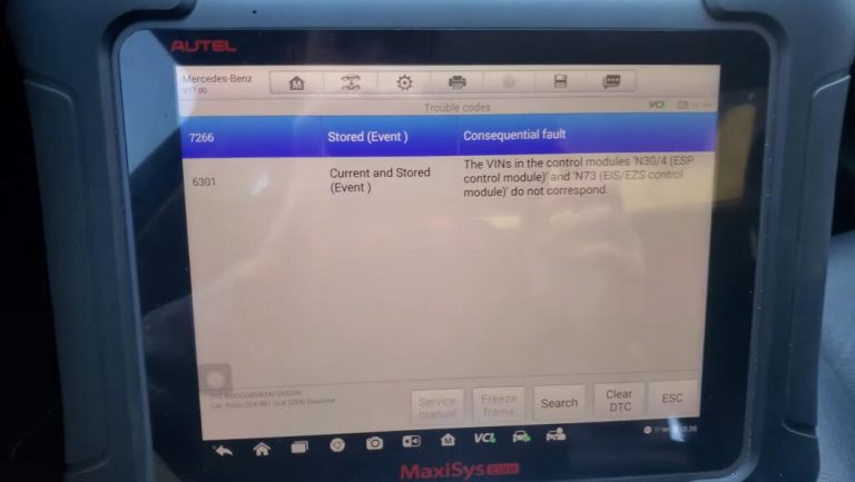 Autel Maxisys Elite ESP Coding Programming on 2009 Mercedes Benz GLK350