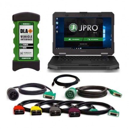 2024 V2 Noregon JPRO Professional Truck Diagnostic Scan Tool Plus DELL 5414 Laptop