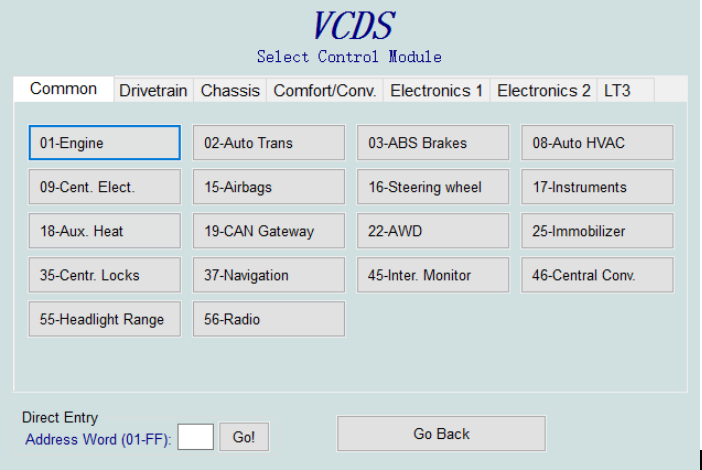 vcds 18.9 interface not found