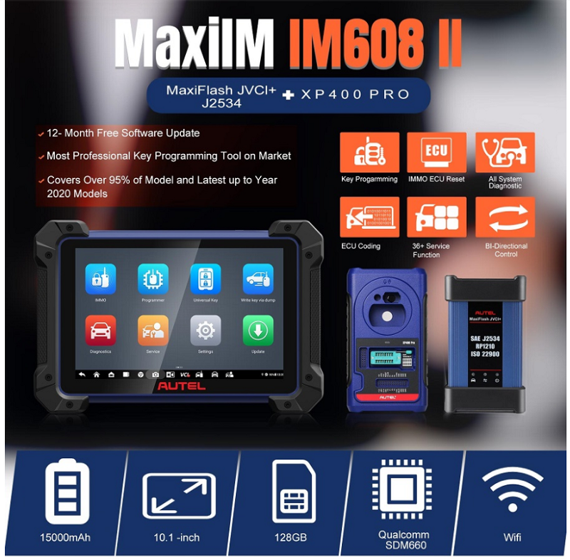 Autel MaxiIM IM608PROKPA Auto Key Programmer & Diagnostic Tool with XP400  Pro Plus IMKPA Accessories